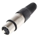 RS PRO XLR Connector Straight Cable Mount 250V AC Female 5 Way Silver Plated Zinc Housing 7.5A 457-964