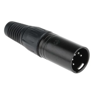 RS PRO Cable XLR Connector Straight Male 5 Way 250V AC Silver Plated Zinc Body 457-914