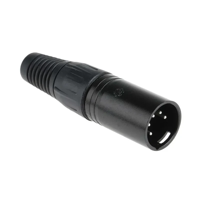 RS PRO Cable XLR Connector Straight Male 5 Way 250V AC Silver Plated Zinc Body 457-914