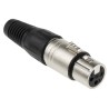 RS PRO XLR Cable Connector, Female, Straight, 250V AC, 16A, 3 Way, Silver Plated, Zinc Housing 458-024