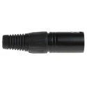 RS PRO XLR Cable Connector 4 Way, Male, 250V AC, 10A, Straight, Silver Plated, Zinc Body 457-869