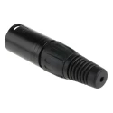 RS PRO XLR Cable Connector 4 Way, Male, 250V AC, 10A, Straight, Silver Plated, Zinc Body 457-869