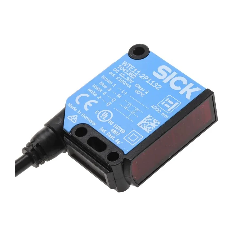 SICK Retroreflective Photoelectric Sensor Block Style, 40 mm to 1 m Detection Range, PNP Output, IP67/IP66, 30V WTE11-2P1132