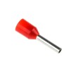 RS PRO Insulated Crimp Bootlace Ferrule, Red, Nylon, 8.0 mm Pin Length, 1.7 mm Pin Diameter, 18 AWG, Pack of 10 458-702