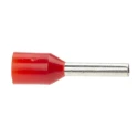 RS PRO Insulated Crimp Bootlace Ferrule, Red, Nylon, 8.0 mm Pin Length, 1.7 mm Pin Diameter, 18 AWG, Pack of 10 458-702