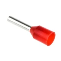 RS PRO Insulated Crimp Bootlace Ferrule, Red, Nylon, 8.0 mm Pin Length, 1.7 mm Pin Diameter, 18 AWG, Pack of 10 458-702