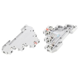 Entrelec SNA Series DIN Rail Terminal Block, Grey, 2.5mm², 3-Level, Screw Clamp, 380V AC, 22A, 1SNA115537R0500