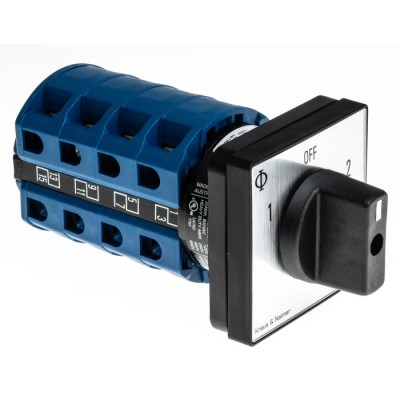 Kraus & Naimer Rotary Knob Actuator, 3 Position, 25A, Panel Mount, IP40, CA Series CA20.A213/GBA001.E