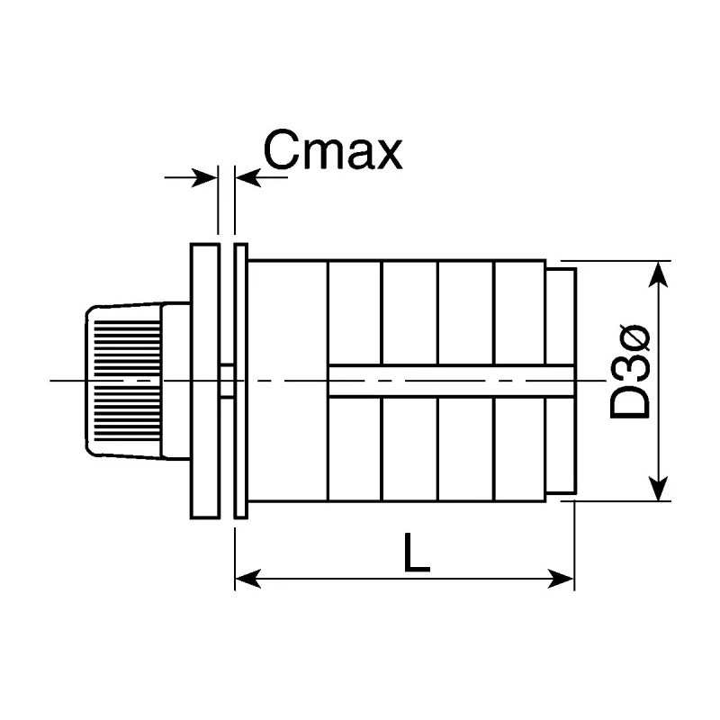 Kraus & Naimer Rotary Knob Actuator, 3 Position, 25A, Panel Mount, IP40, CA Series CA20.A213/GBA001.E