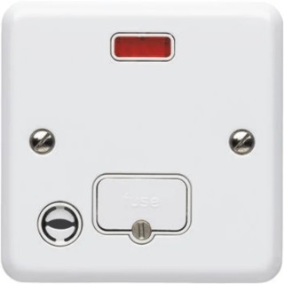 MK Electric 13A 4 Gang Switched Fused Spur, Surface Mount, Metalclad Plus, Heavy Gauge Steel, 440V, K3086 WHI