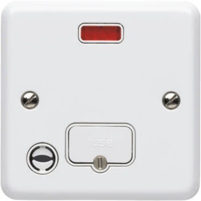 MK Electric 13A 4 Gang Switched Fused Spur, Surface Mount, Metalclad Plus, Heavy Gauge Steel, 440V, K3086 WHI