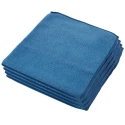 WYPALL Microfibre Cleaning Cloths Blue, 400 x 400 mm, Repeat Use, Box of 6 – 8395