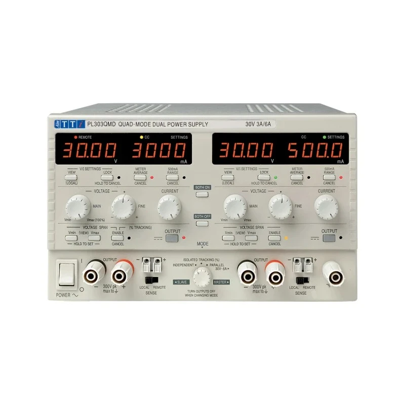 Aim-TTi Digital Bench Power Supply, Dual Output, 0–30V AC, 3A, 180W, Linear, Digital Display PL303QMD
