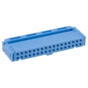 TE Connectivity 34-Way IDC Connector Female for Cable 2 Row 2-1658527-8, 250V, 1A, Right Angle, Gold over Nickel Contacts