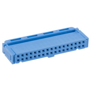 TE Connectivity 34-Way IDC Connector Female for Cable 2 Row 2-1658527-8, 250V, 1A, Right Angle, Gold over Nickel Contacts
