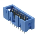 TE Connectivity AMP-LATCH Series Right Angle Through Hole PCB Header 2 Row 14 Contacts 2.54mm Pitch Shrouded 2-1761605-5