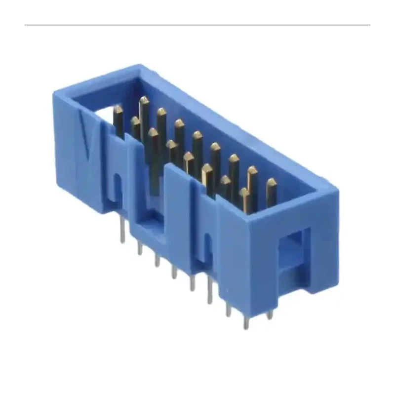 TE Connectivity AMP-LATCH Series Right Angle Through Hole PCB Header 2 Row 14 Contacts 2.54mm Pitch Shrouded 2-1761605-5