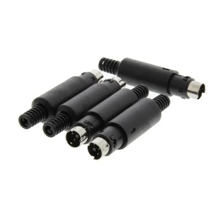 RS PRO Miniature DIN Plug, 3 Pole, Straight, Cable Male, 1A, 50V AC/DC, Shielded ABS MDN 463-366