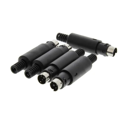 RS PRO Miniature DIN Plug, 3 Pole, Straight, Cable Male, 1A, 50V AC/DC, Shielded ABS MDN 463-366