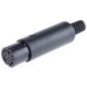 RS PRO MDN 8 Pole Straight Miniature DIN Socket, Cable Mount, Female, 1A, 50V AC/DC Shielded 463-439