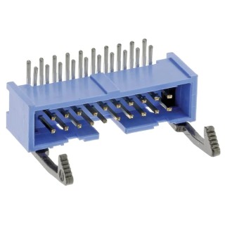 TE Connectivity AMP-LATCH Series PCB Header, Right Angle, 20 Contacts, 2 Row, 2.54 mm Pitch, Shrouded, Through 2-1761607-7