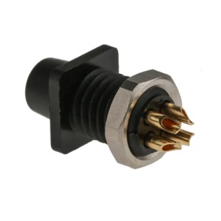 Binder Circular Connector 4 Contacts, Panel Mount, Subminiature Socket, Female, IP40, 3A, 60V, 719 Series 09-9766-30-04