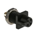 Binder Circular Connector 4 Contacts, Panel Mount, Subminiature Socket, Female, IP40, 3A, 60V, 719 Series 09-9766-30-04