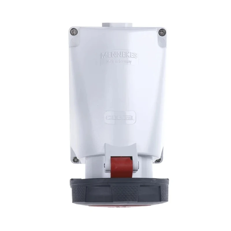 MENNEKES Wall Mount Industrial Power Receptacle 63A 40V 5-Pole IP67 Red 