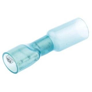 TE Connectivity DuraSeal Blue Insulated Female Spade Connector, Crimp, 6.35 x 0.8 mm Tab Size, Nylon, 16–14 AWG DP-6-63