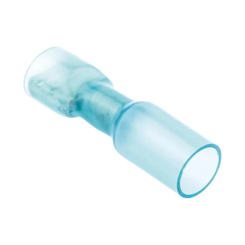 TE Connectivity DuraSeal Blue Insulated Female Spade Connector, Crimp, 6.35 x 0.8 mm Tab Size, Nylon, 16–14 AWG DP-6-63