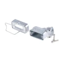 Cinch Solid Die Cast Right Angle D-Sub Backshell, 9 Way, Strain Relief, Silver, RK000250000EL00