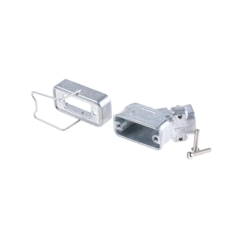 Cinch Solid Die Cast Right Angle D-Sub Backshell, 9 Way, Strain Relief, Silver, RK000250000EL00