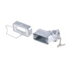 Cinch Solid Die Cast Right Angle D-Sub Backshell, 9 Way, Strain Relief, Silver, RK000250000EL00