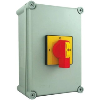 RS PRO 6-Pole DIN Rail Isolator Switch, IP65 Protection, 25A, 11 kW, Red Handle, LB Series