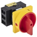 RS PRO 3-Pole Panel Mount Isolator Switch IP65 25A 11kW, Red Handle, Screw Terminal, Model IP65