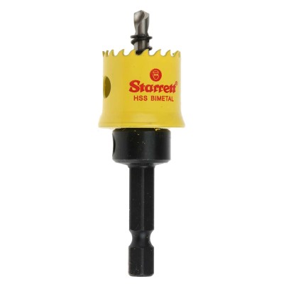 Starrett High Speed Steel Bi-Metal Hole Saw Drill Bit, 20 mm Diameter, 6.35 mm Hex Shank, for Stainless Steel CSC20