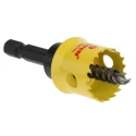 Starrett High Speed Steel Bi-Metal Hole Saw Drill Bit, 20 mm Diameter, 6.35 mm Hex Shank, for Stainless Steel CSC20