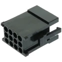 ITT Cannon Trident Male Connector Housing, 12 Way, 5.08 mm Pitch, 3 Row Straight, Snap-in Nylon, TST12PA00 / 192923-5940