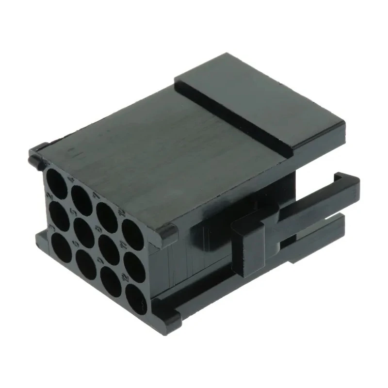 ITT Cannon Trident Male Connector Housing, 12 Way, 5.08 mm Pitch, 3 Row Straight, Snap-in Nylon, TST12PA00 / 192923-5940