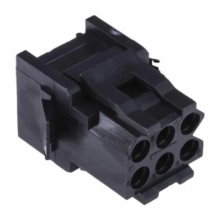 ITT Cannon Trident Automotive Connector Female, Panel Mount, 6 Way Crimp, 13A, Nylon, Black, TST06RA00 / 192923-6020