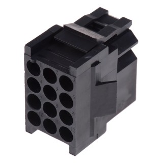 ITT Cannon Trident Female Connector Housing 5.08 mm Pitch 12 Way 3 Row Straight TST12RA00 / 192923-6030