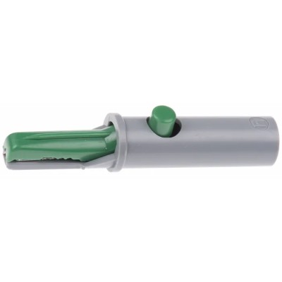 Hirschmann Test & Measurement Green Crocodile Clip, Brass Contact, 6A, Insulated, Jaw Opening 6mm, Polystyrene Body 930126104