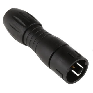 binder Circular Connector, 3 Contacts, Cable, Miniature Plug, Male, IP67, Polyamide, Gold-Plated Brass, 7A 99-9105-00-03