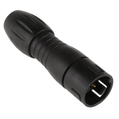 binder Circular Connector, 3 Contacts, Cable, Miniature Plug, Male, IP67, Polyamide, Gold-Plated Brass, 7A 99-9105-00-03