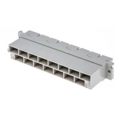 HARTING DIN 41612 Connector Female 15 Way 10.16 mm Pitch Type H15 Faston Class C1 Straight 09062152871