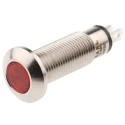 Marl Panel Mount LED Indicator Red, 8.1 mm, IP67, 12–28V DC, Solder Tab, 600 mcd 537-501-63