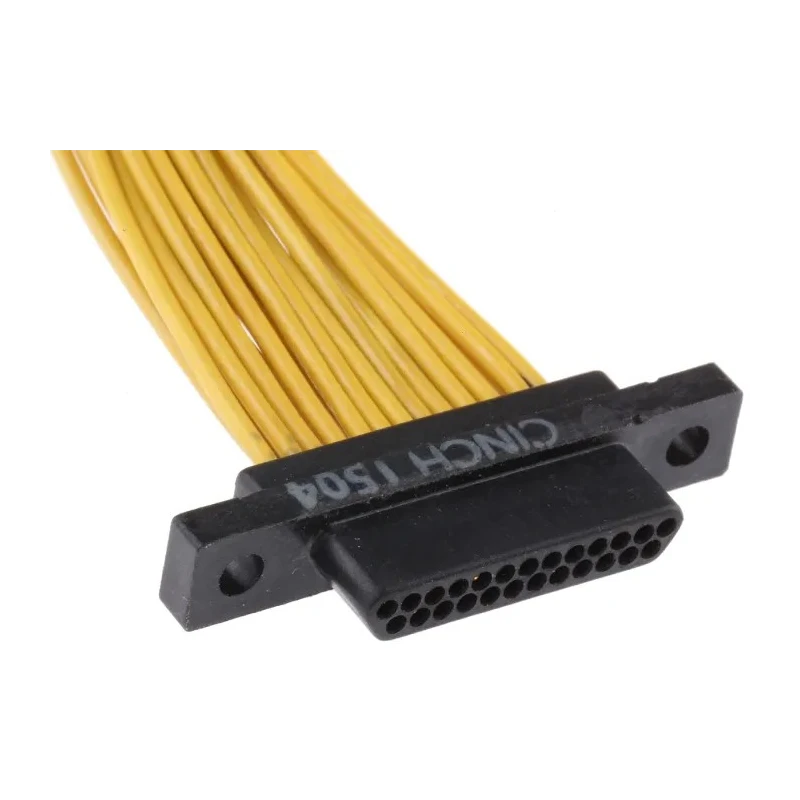 Cinch 25 Way Straight D-Sub Cable Connector, 1.27mm Pitch, Male, Pre-Wired, 3A, 200V DCDA-25P-6E2-18.0B