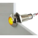 Marl Panel Mount LED Indicator Yellow 537-521-63, 16mA, 8.1mm Mount, IP67, Solder Tab, 12–28V DC