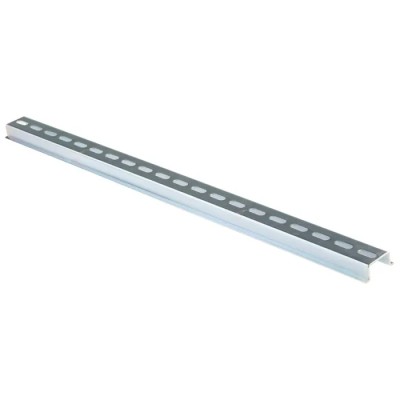 RS PRO Steel Perforated DIN Rail, 500 mm x 35mm x 15 mm, Slotted TS-35, Zinc-Plated, 467-438