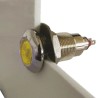 Marl Yellow LED Panel Mount Indicator 28V DC, 12.7 mm Mount Hole, Solder Tab, IP67, 531-521-63